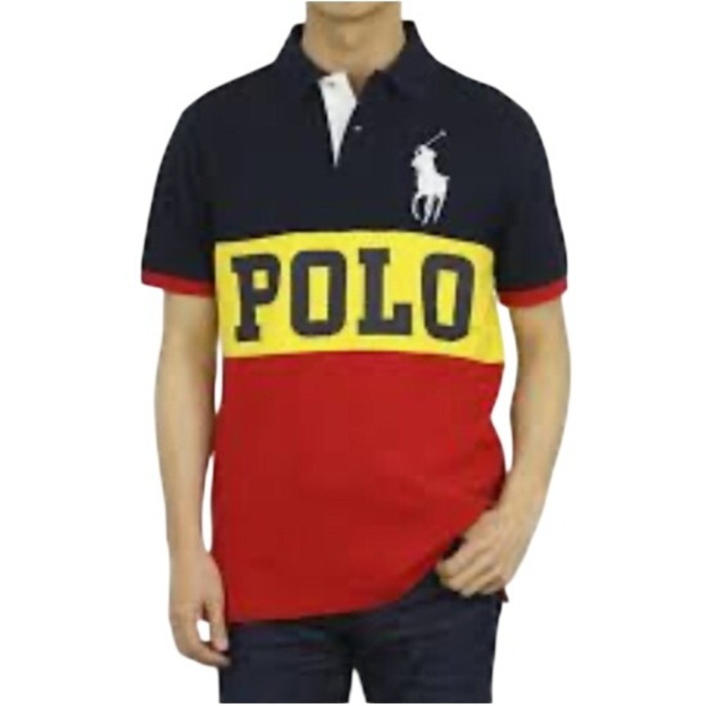 Polo Ralph Lauren Shirt XXL Colorblock Big Pony Embroidered Preppy Streetwear
